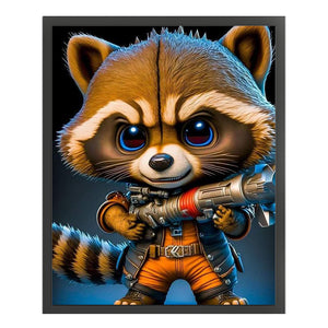 Yishu - Rocket Raccoon - 40*50CM 11CT 3 Stamped Cross Stitch