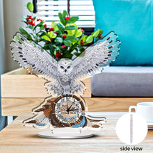 Load image into Gallery viewer, Acrylic Special Shaped White Owl 5D Diamond Painting Clock DIY Art Craft
