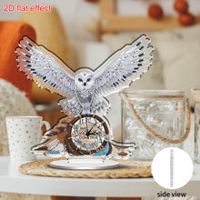 Load image into Gallery viewer, Acrylic Special Shaped White Owl 5D Diamond Painting Clock DIY Art Craft
