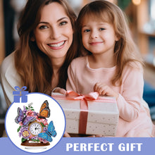 Load image into Gallery viewer, Acrylic Special Shaped Flower Butterfly 5D Diamond Painting Clock Art Craft
