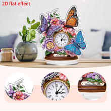 Load image into Gallery viewer, Acrylic Special Shaped Flower Butterfly 5D Diamond Painting Clock Art Craft
