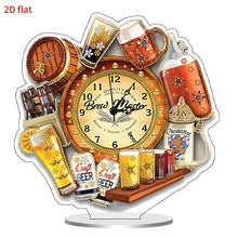 Load image into Gallery viewer, Acrylic Special Shaped Beer 5D Diamond Painting Clock for Living Room Decor
