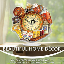 Load image into Gallery viewer, Acrylic Special Shaped Beer 5D Diamond Painting Clock for Living Room Decor
