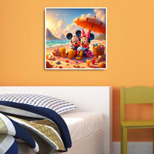 Load image into Gallery viewer, Mickey And Minnie On The Beach 30*30CM(Canvas) Full Round Drill Diamond Painting
