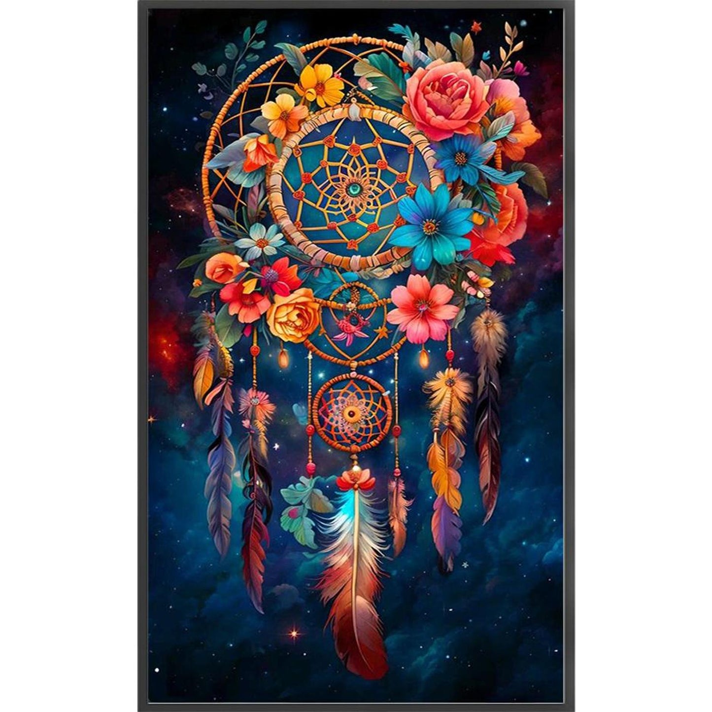Dreamcatcher - Full 14CT Stamped Cross Stitch 35x60CM - Huacan