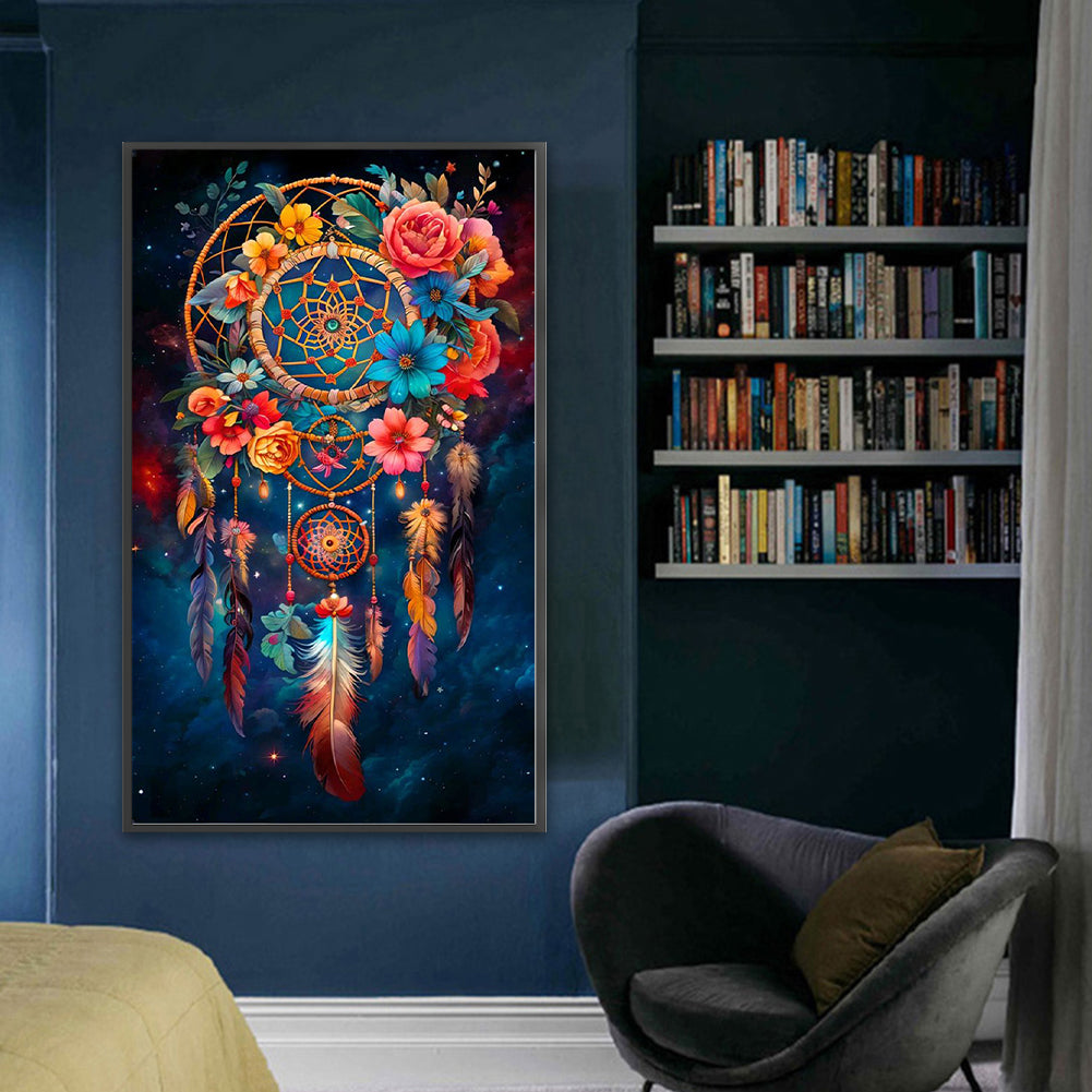 Dreamcatcher - Full 14CT Stamped Cross Stitch 35x60CM - Huacan