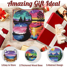 Load image into Gallery viewer, 8Pcs DIY Landscape Diamond Painting Coasters with Holder for Party Decor
