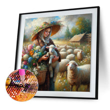 Load image into Gallery viewer, Oil Painting-Style Farm Woman 30*30CM(Canvas) Full Round Drill Diamond Painting
