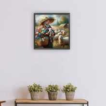 Load image into Gallery viewer, Oil Painting-Style Farm Woman 30*30CM(Canvas) Full Round Drill Diamond Painting
