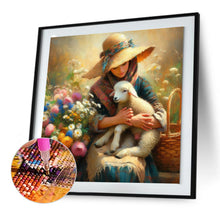 Load image into Gallery viewer, Oil Painting-Style Farm Woman 30*30CM(Canvas) Full Round Drill Diamond Painting
