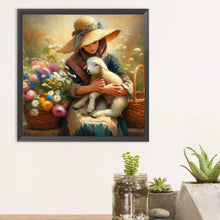Load image into Gallery viewer, Oil Painting-Style Farm Woman 30*30CM(Canvas) Full Round Drill Diamond Painting
