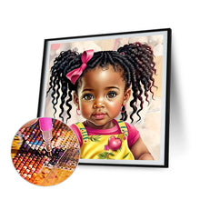 Load image into Gallery viewer, Black Girl 30*30CM(Canvas) Full Round Drill Diamond Painting
