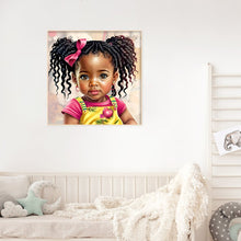Load image into Gallery viewer, Black Girl 30*30CM(Canvas) Full Round Drill Diamond Painting

