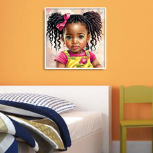 Load image into Gallery viewer, Black Girl 30*30CM(Canvas) Full Round Drill Diamond Painting
