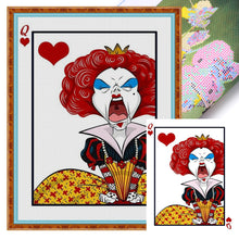 Load image into Gallery viewer, Huancan - The Queen Of Hearts Crying - 30*40CM 11CT 3 Stamped Cross Stitch

