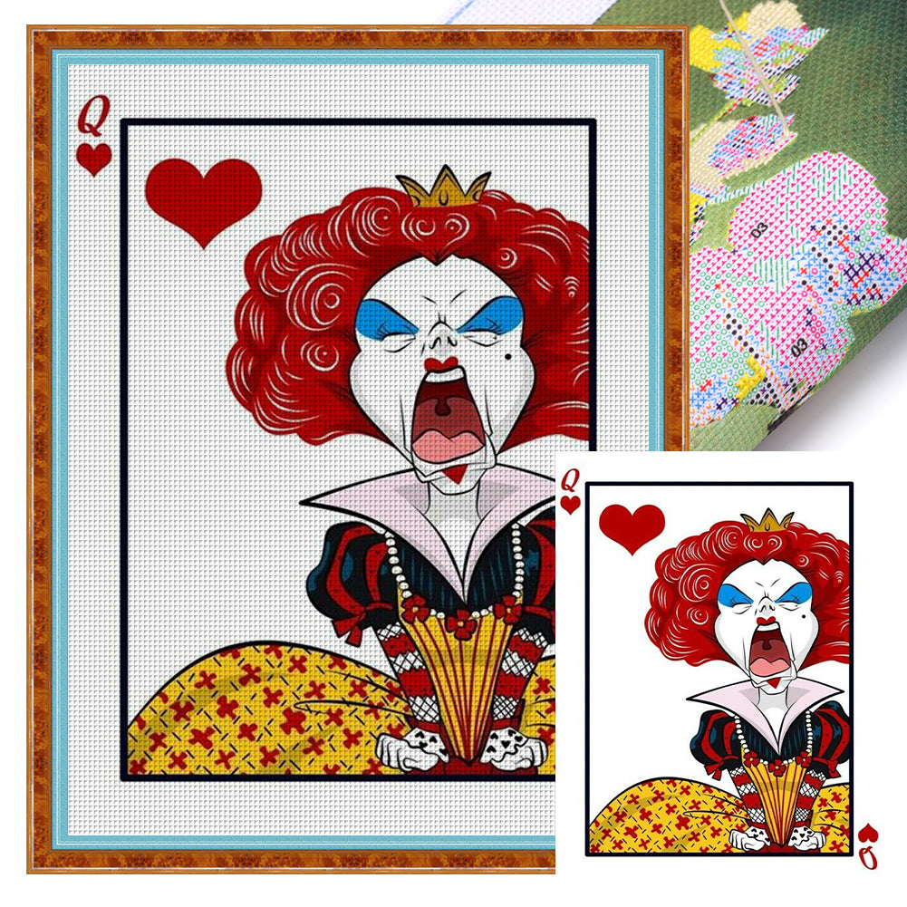 Huancan - The Queen Of Hearts Crying - 30*40CM 11CT 3 Stamped Cross Stitch