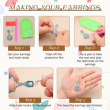 Load image into Gallery viewer, 10 Pairs Diamond Painting Earrings Boho Diamond Art Earring Making Kit for Adult
