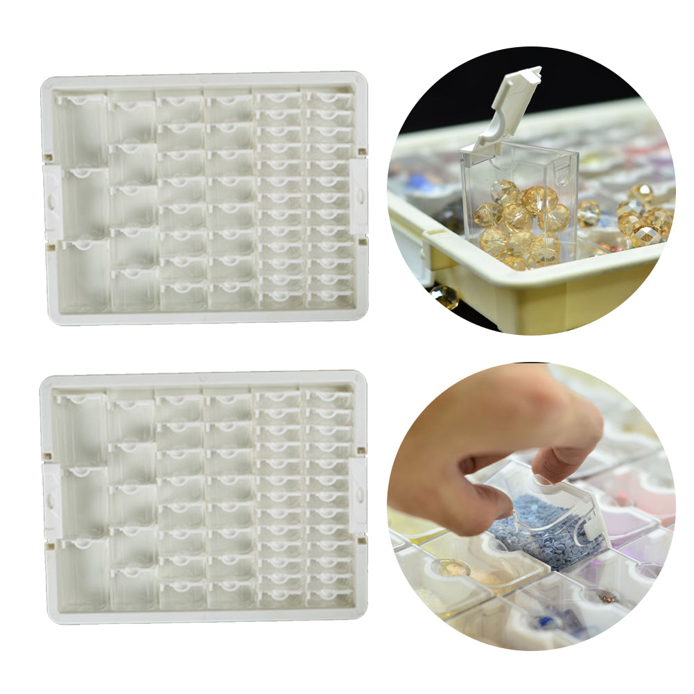 50 Grids Clear Diamond Painting Storage Containers for Beads Art DIY Crafts