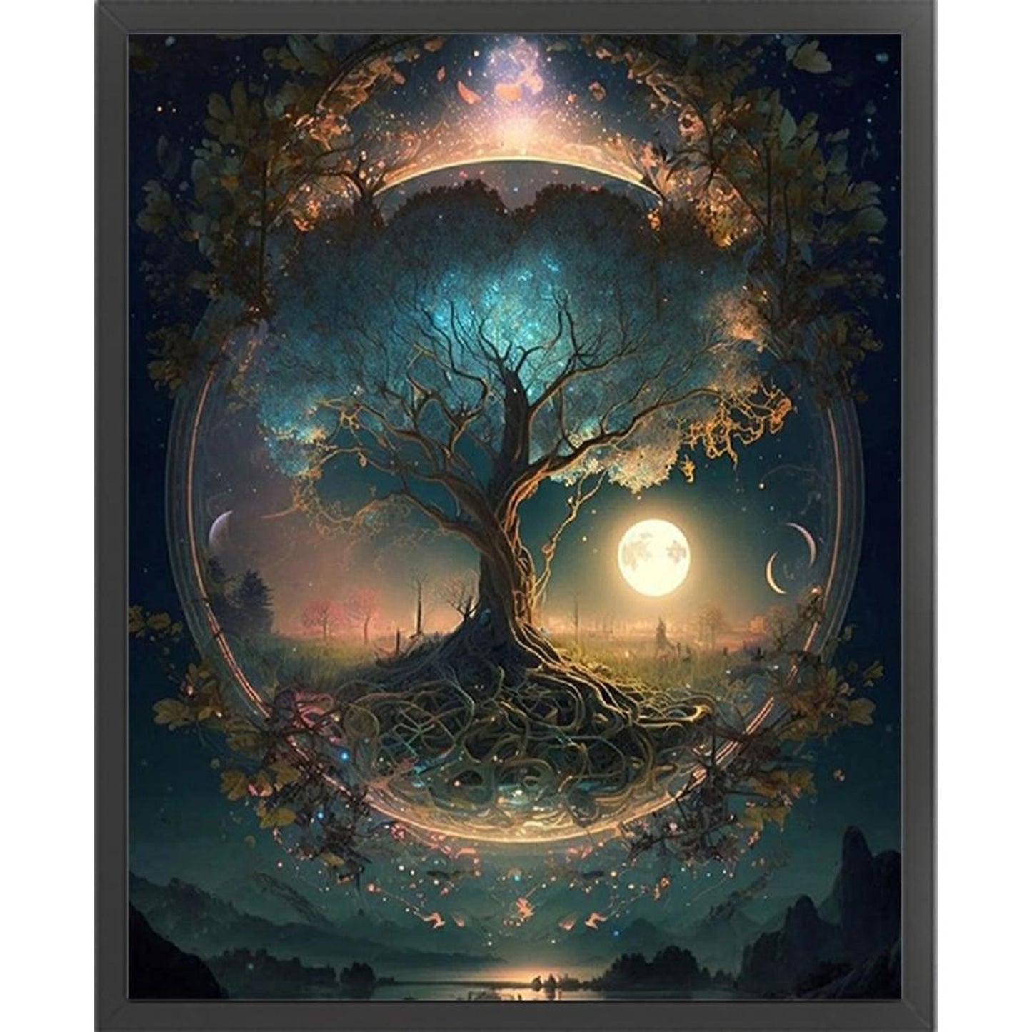 Time Tree Of Life - Full 11CT Stamped Cross Stitch 45x55CM - Huacan