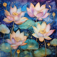 Load image into Gallery viewer, Colorful Lotus 40*40CM(Canvas) Full Round Drill Diamond Painting
