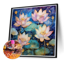 Load image into Gallery viewer, Colorful Lotus 40*40CM(Canvas) Full Round Drill Diamond Painting

