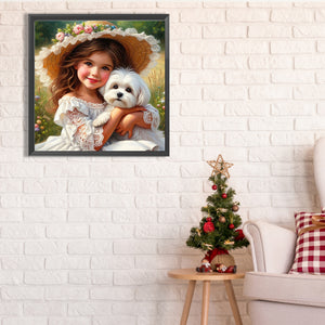 Little Girl 30*30CM(Picture) Full Square Drill Diamond Painting