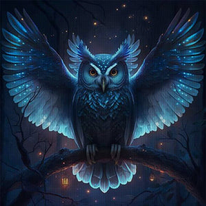 Huancan - Owl With Spread Wings - 40*40CM 11CT 3 Stamped Cross Stitch