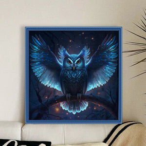 Huancan - Owl With Spread Wings - 40*40CM 11CT 3 Stamped Cross Stitch