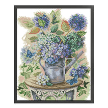 Load image into Gallery viewer, Joy Sunday - Flower-Filled Jug - 35*42CM 14CT 2 Stamped Cross Stitch
