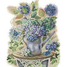 Load image into Gallery viewer, Joy Sunday - Flower-Filled Jug - 35*42CM 14CT 2 Stamped Cross Stitch
