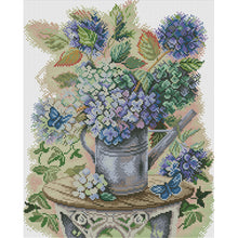 Load image into Gallery viewer, Joy Sunday - Flower-Filled Jug - 35*42CM 14CT 2 Stamped Cross Stitch
