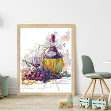 Load image into Gallery viewer, Joy Sunday - Wine Three - 33*40CM 14CT 2 Stamped Cross Stitch
