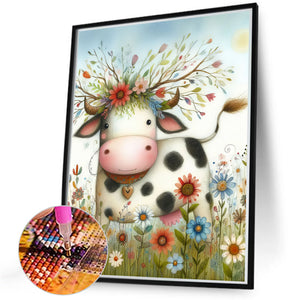 Cow 40*50CM(Canvas) Full Round Drill Diamond Painting