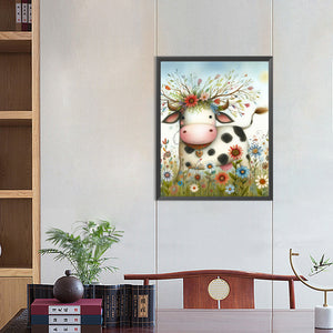 Cow 40*50CM(Canvas) Full Round Drill Diamond Painting