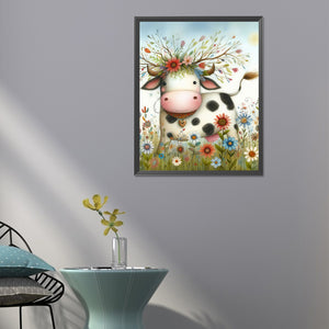 Cow 40*50CM(Canvas) Full Round Drill Diamond Painting