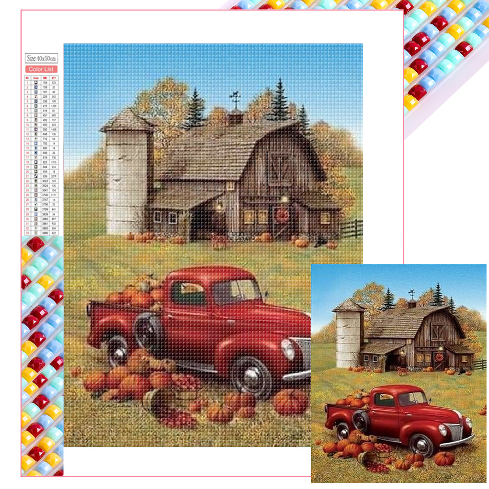 Farm 40*50CM(Picture) Full Square Drill Diamond Painting