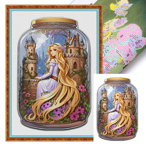 Yishu - Rapunzel In A Bottle - 40*60CM 11CT 3 Stamped Cross Stitch