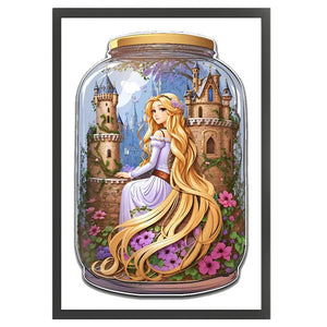 Yishu - Rapunzel In A Bottle - 40*60CM 11CT 3 Stamped Cross Stitch