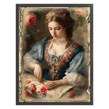 Load image into Gallery viewer, Yishu - Sewing Woman - 40*55CM 11CT 3 Stamped Cross Stitch
