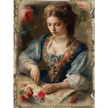 Load image into Gallery viewer, Yishu - Sewing Woman - 40*55CM 11CT 3 Stamped Cross Stitch
