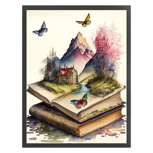 Yishu - Fantasy Scenery In A Book - 40*55CM 11CT 3 Stamped Cross Stitch