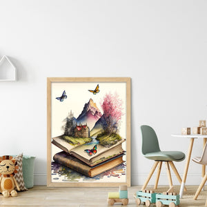 Yishu - Fantasy Scenery In A Book - 40*55CM 11CT 3 Stamped Cross Stitch