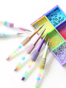 6Pcs Diamond Painting Pen Diamond Art Pen with Glowing Bead for Kids Adults