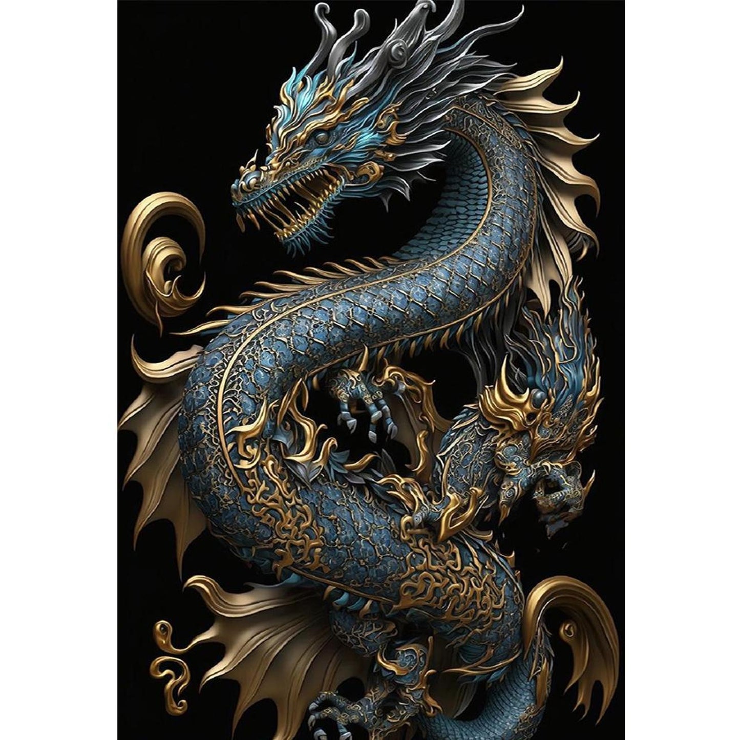 Dragon - Full 11CT Counted Cross Stitch 40x60CM - Huacan