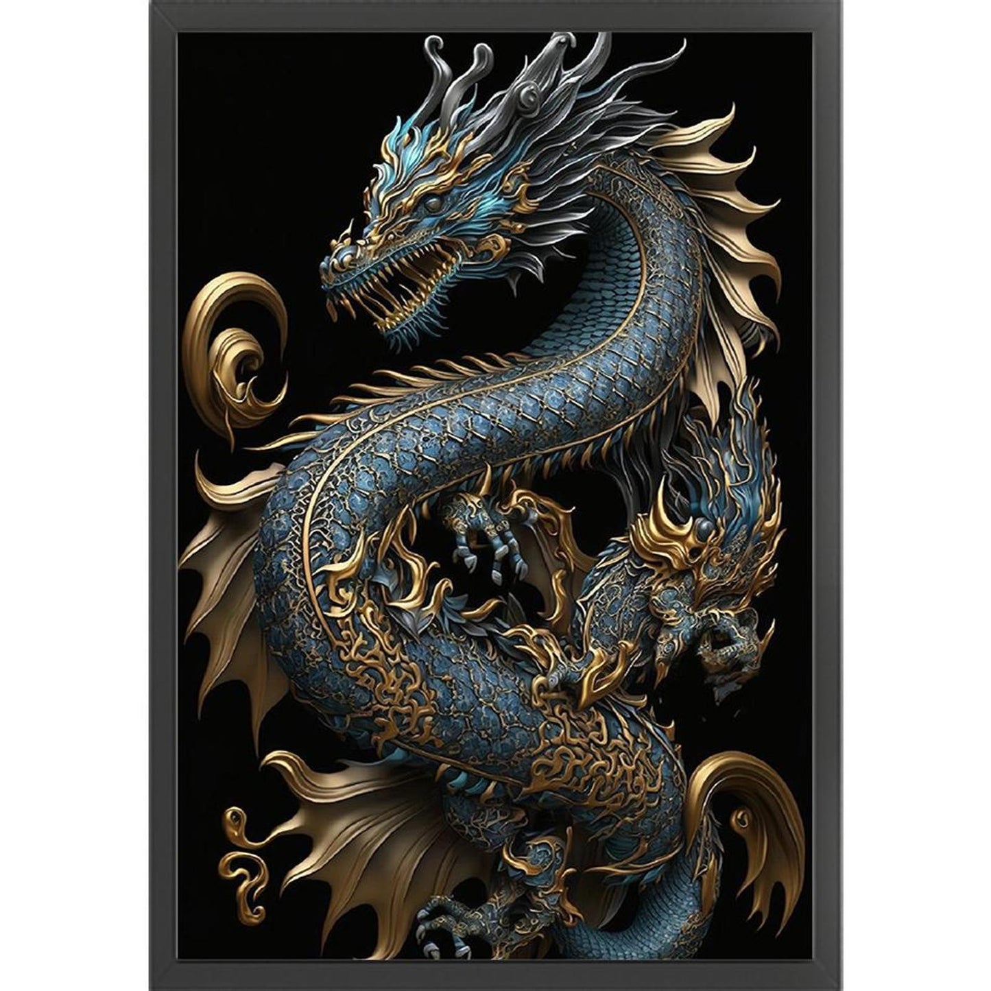Dragon - Full 11CT Counted Cross Stitch 40x60CM - Huacan