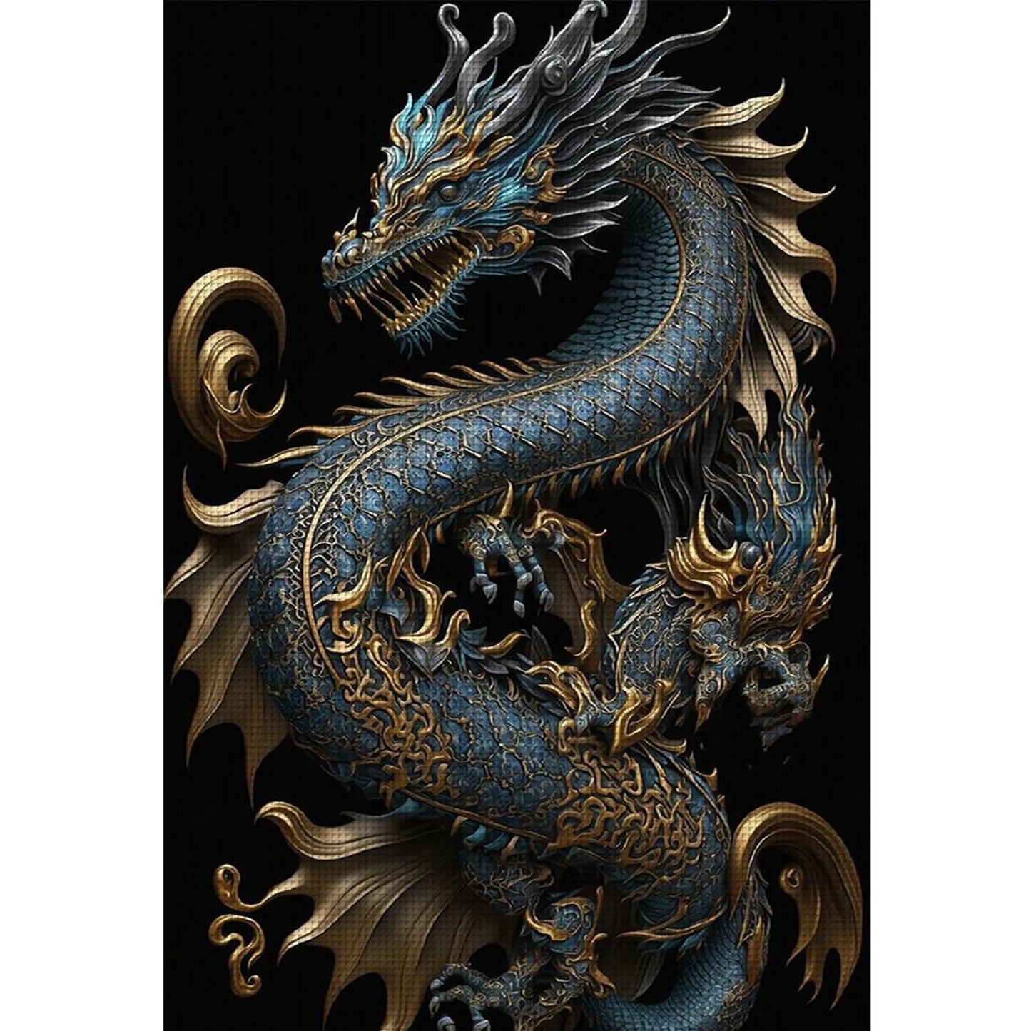 Dragon - Full 11CT Counted Cross Stitch 40x60CM - Huacan