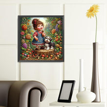 Load image into Gallery viewer, Garden Little Girl Performing 40*40CM(Canvas) Full Round Drill Diamond Painting
