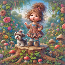 Load image into Gallery viewer, Garden Little Girl Performing 40*40CM(Canvas) Full Round Drill Diamond Painting
