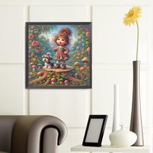 Load image into Gallery viewer, Garden Little Girl Performing 40*40CM(Canvas) Full Round Drill Diamond Painting
