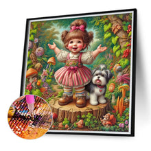 Load image into Gallery viewer, Garden Little Girl Performing 40*40CM(Canvas) Full Round Drill Diamond Painting
